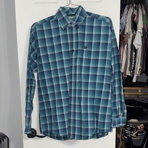 Cinch Teal and Navy Plaid Men's Shirt
